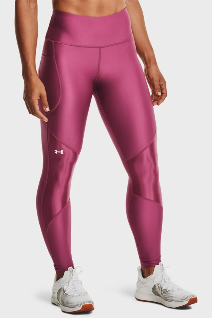 Женские розовые тайтсы UA HG Armour Shine Leg NS-PNK 7