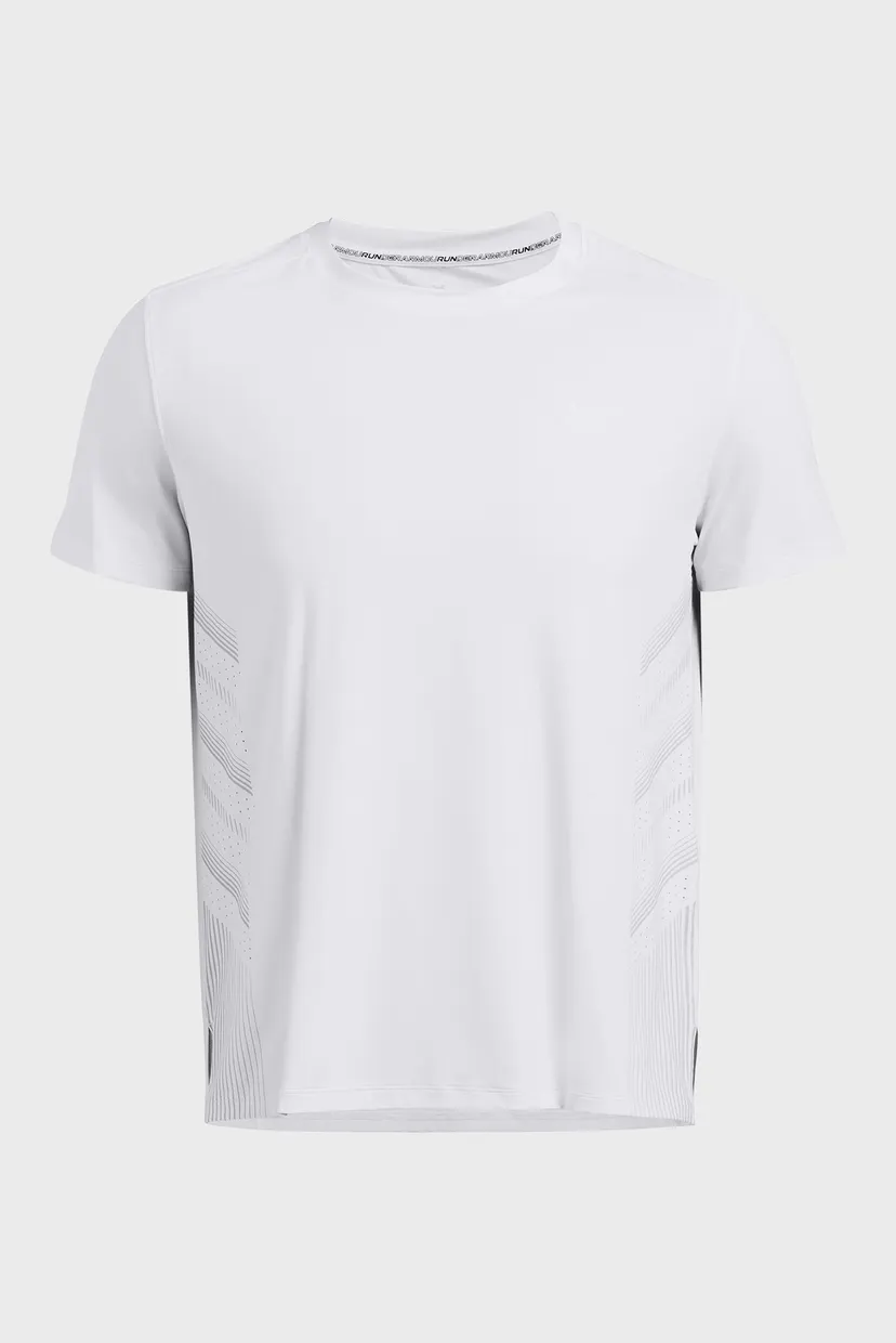 Мужская белая футболка UA LAUNCH ELITE GRAPHIC SS 4