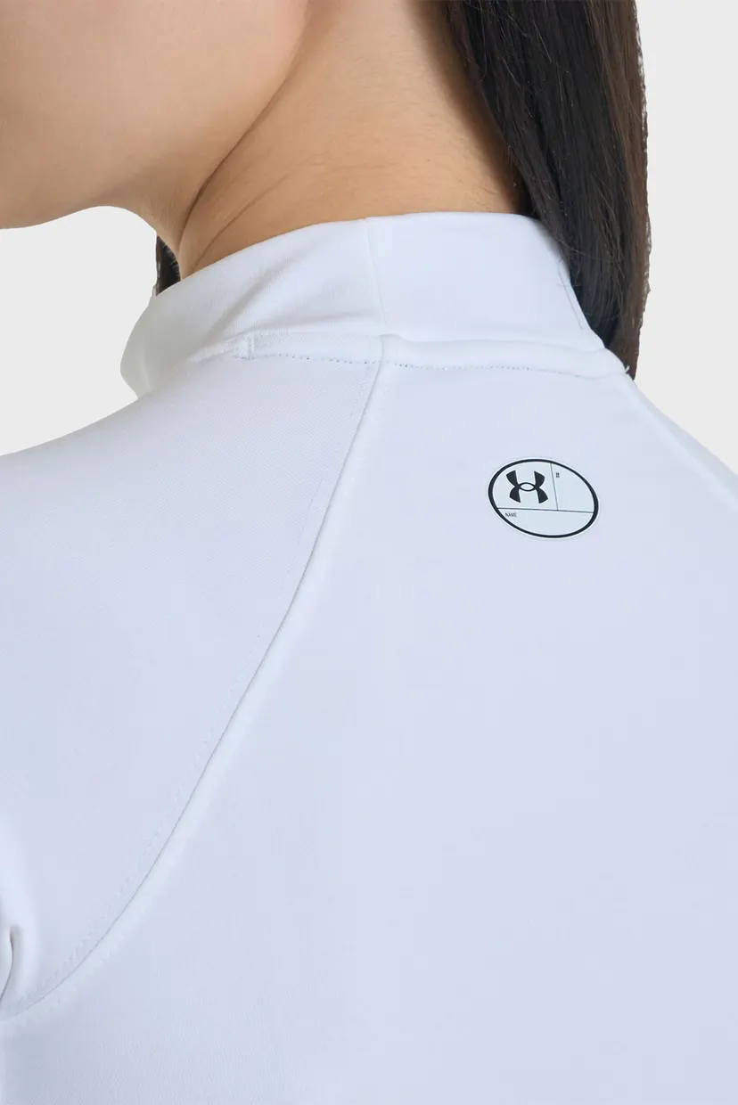 Женский белый лонгслив UA CG Authentics Mockneck 7