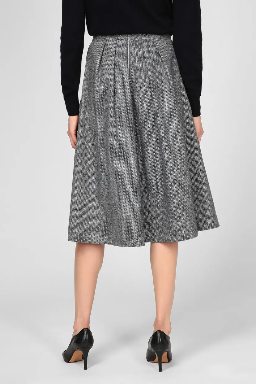Женская серая юбка CASHMERE WOOL BLEND 4