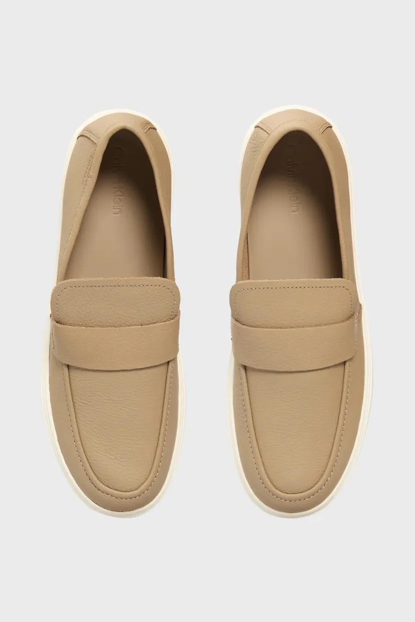 Мужские бежевые кожаные лоферы MOCCASIN LTH UNLINED 5