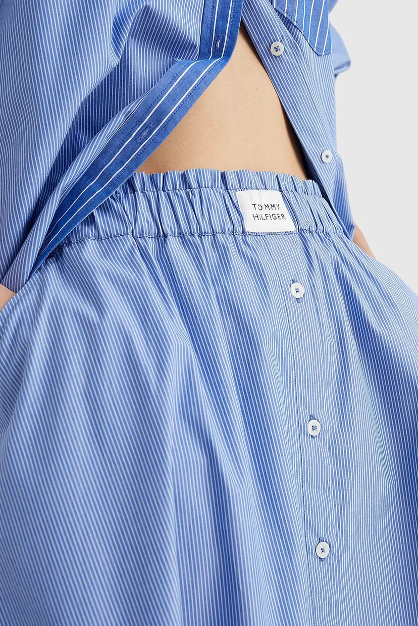 Женская голубая юбка в полоску ORG CO STRIPE MIDI PULL ON 4