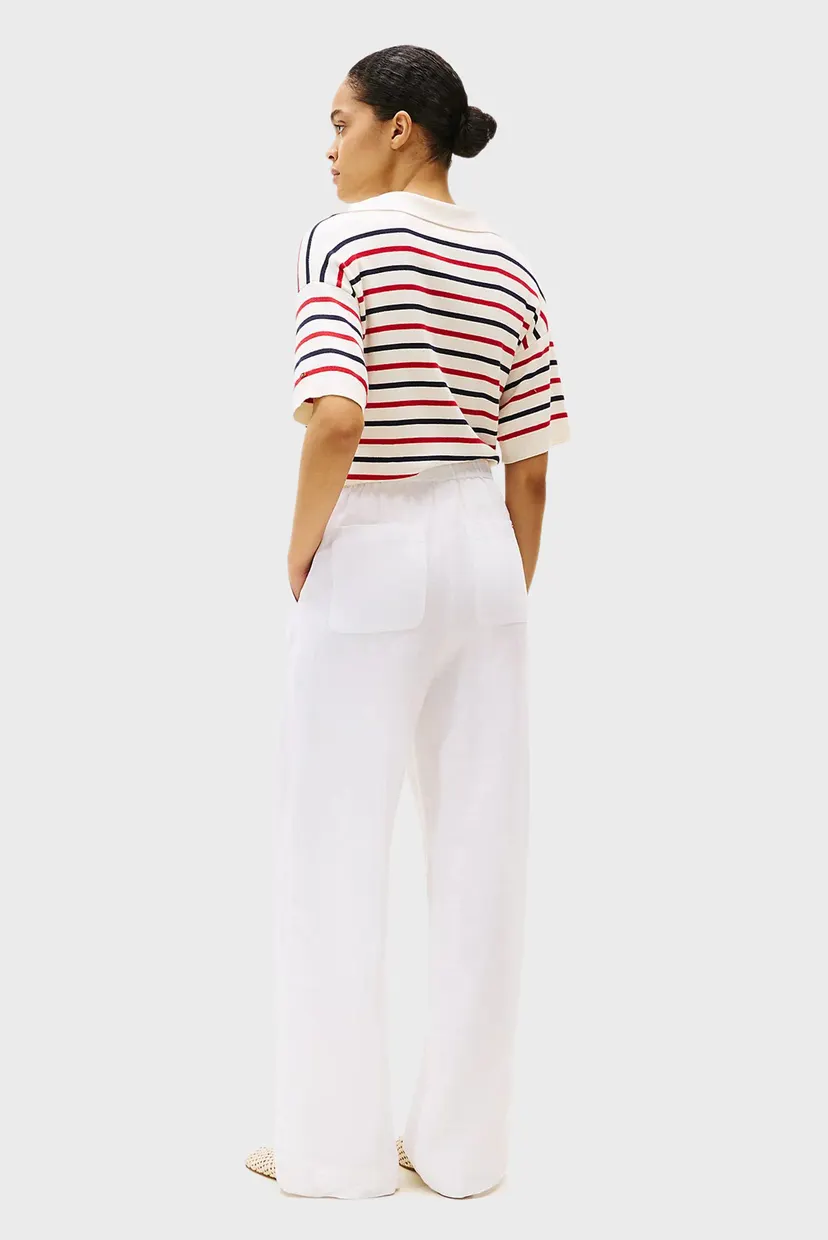 Женские белые льняные брюки TAILORED STRAIGHT 3