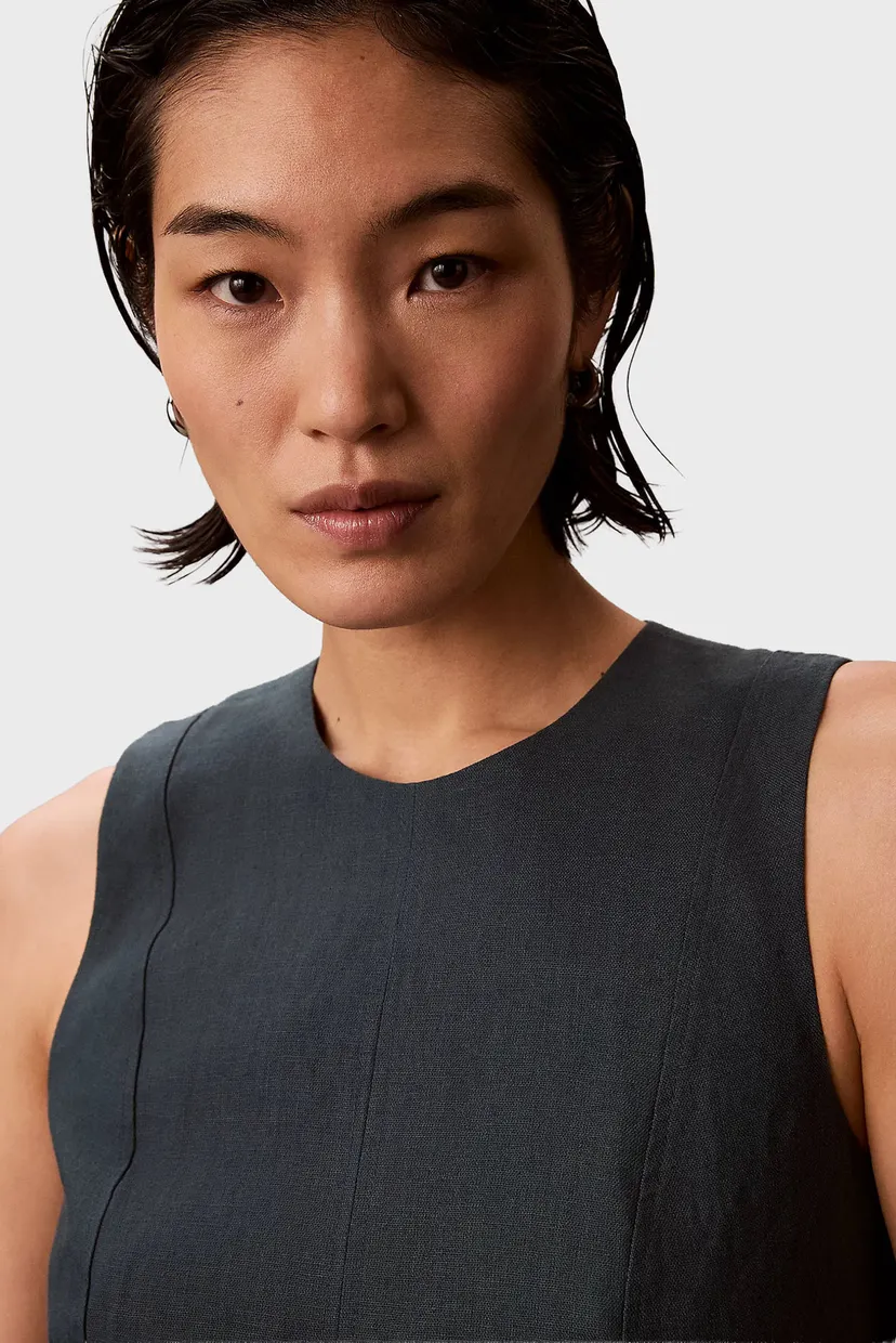 Платье LINEN PANEL SL MIDI DRESS 5