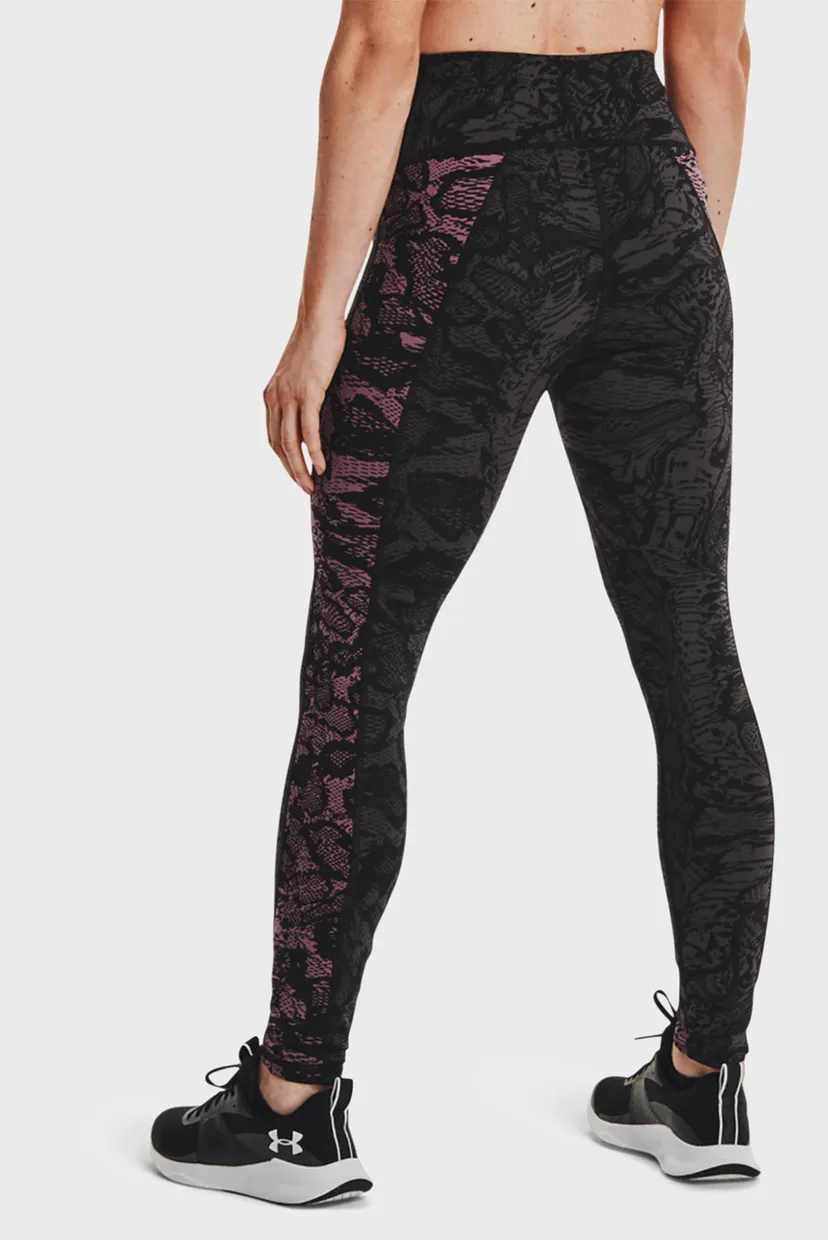 Женские черные тайтсы с узором UA RUSH ™ Legging 6M Novelty 8