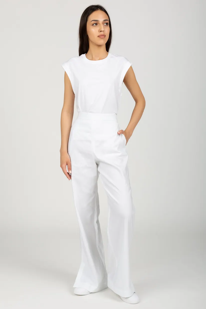Штаны LINEN WIDE LEG PANT 4