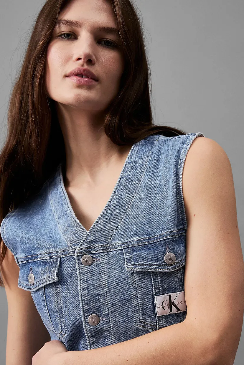 Платье SLEEVELESS DENIM DRESS 4
