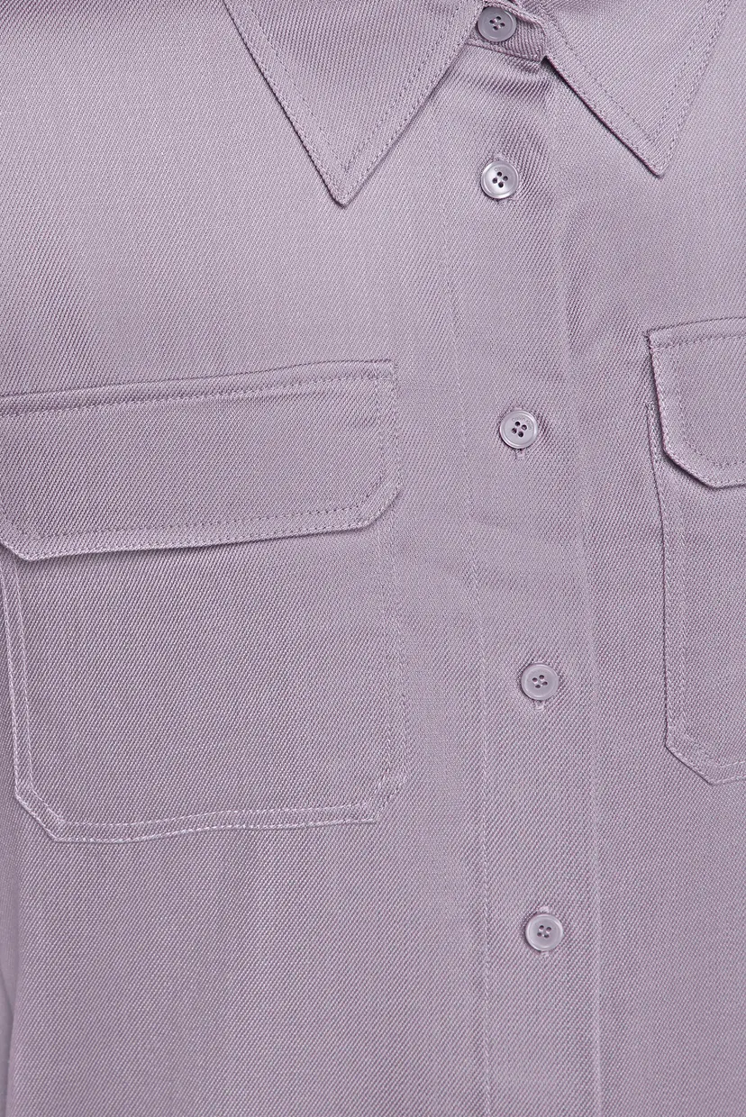Женская фиолетовая рубашка TENCEL POCKET 3