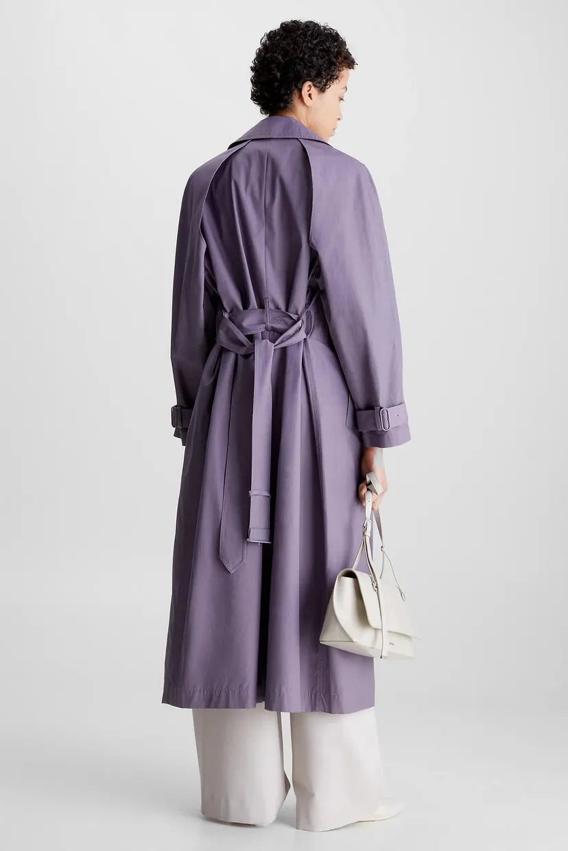Женский фиолетовый тренч CUT OUT SHOULDER 7