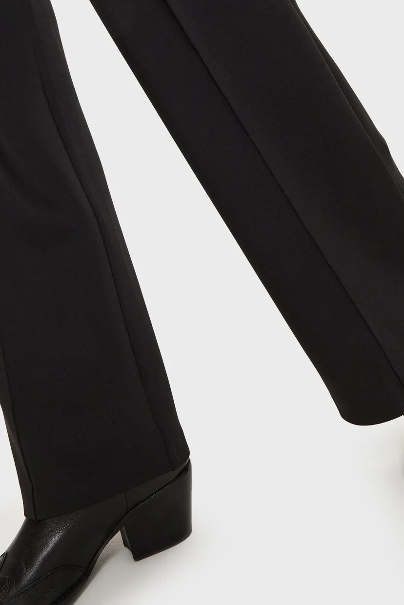 Женские черные брюки TECHNICAL KNIT WIDE LEG 4