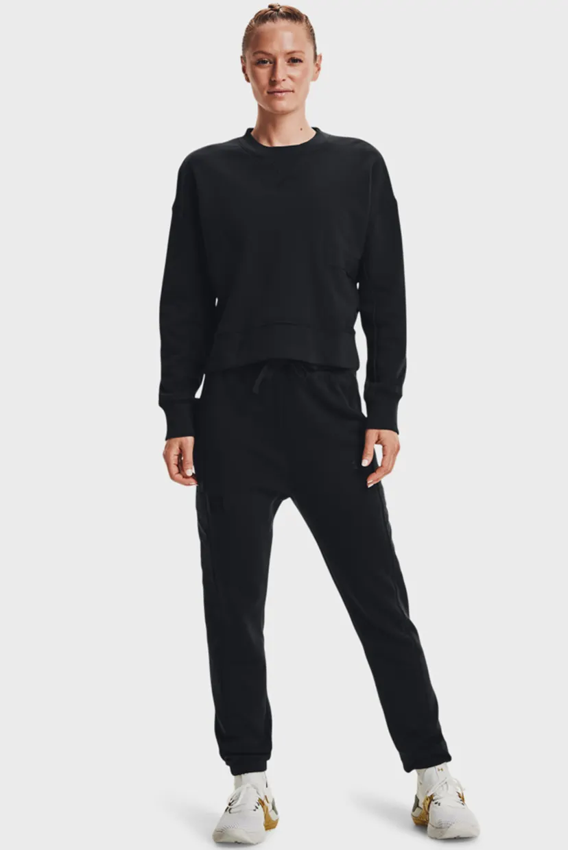 Женский черный свитшот UA Prjct Rock Fleece Crew 8
