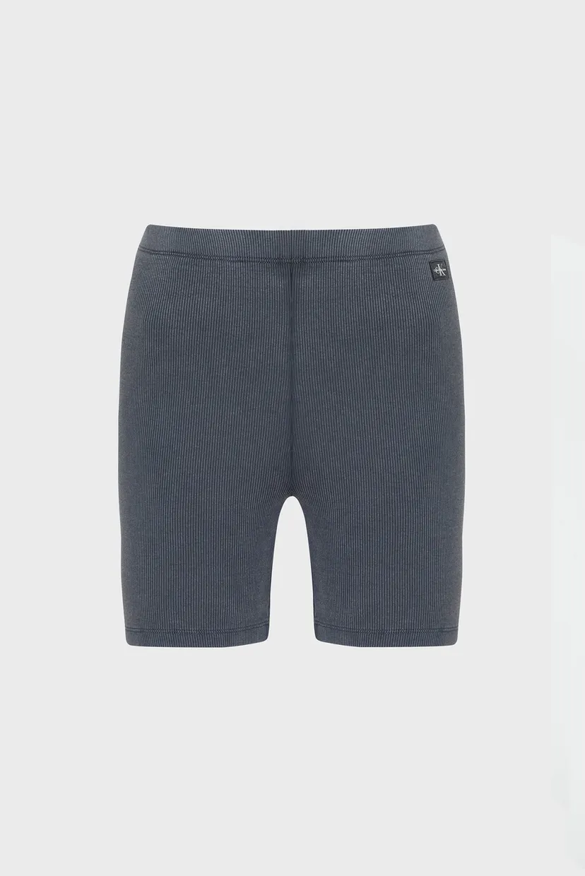 Женские темно-серые велосипедки WASHED WOVEN LABEL RIB SHORTS 6