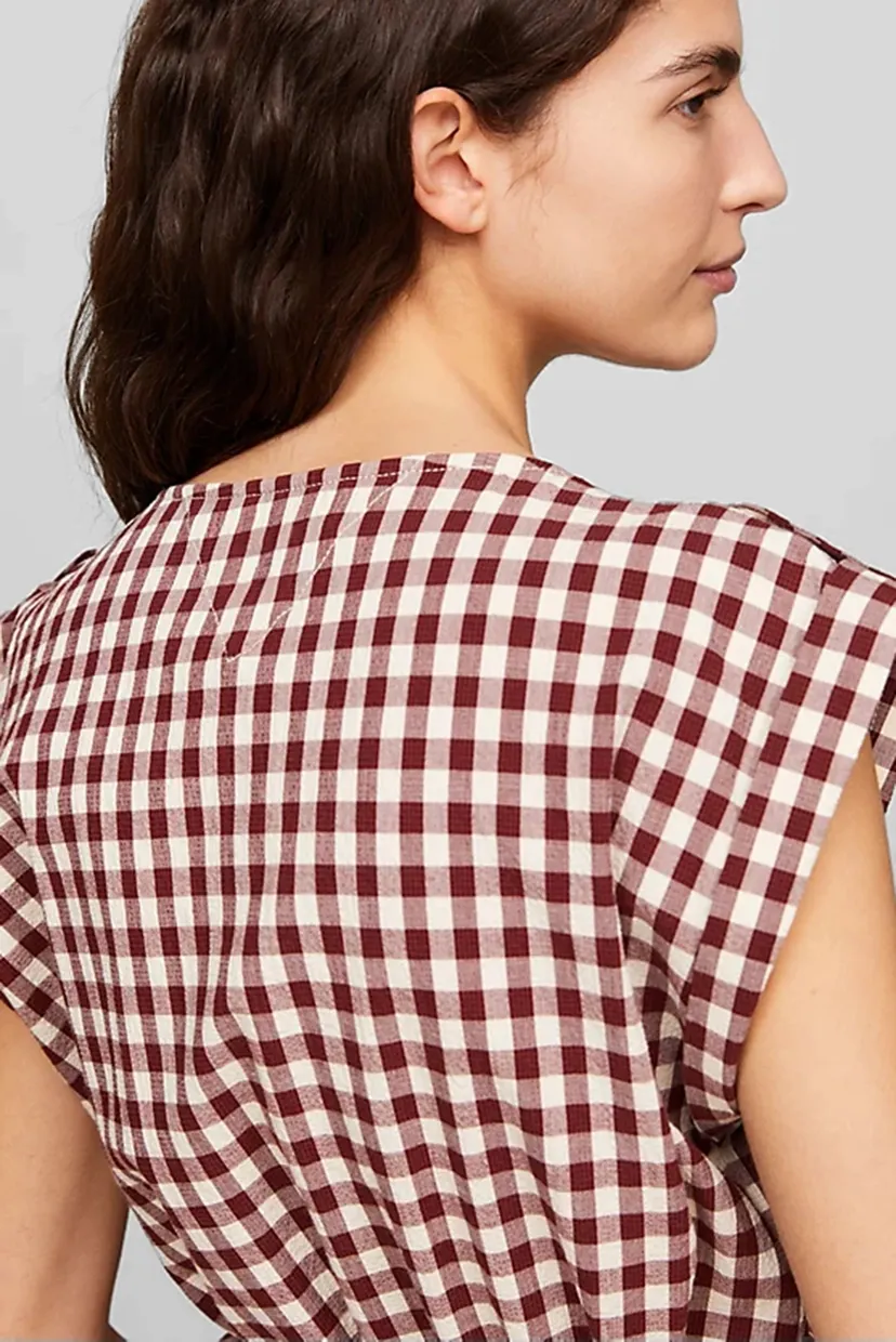 Топ GINGHAM NS WRAP TOP 4