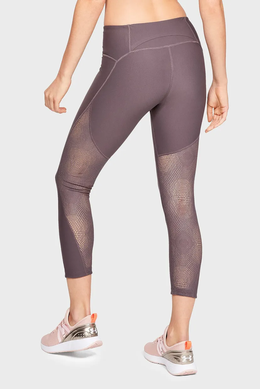 Женские коричневые тайтсы UA Vanish Mesh Crop 9
