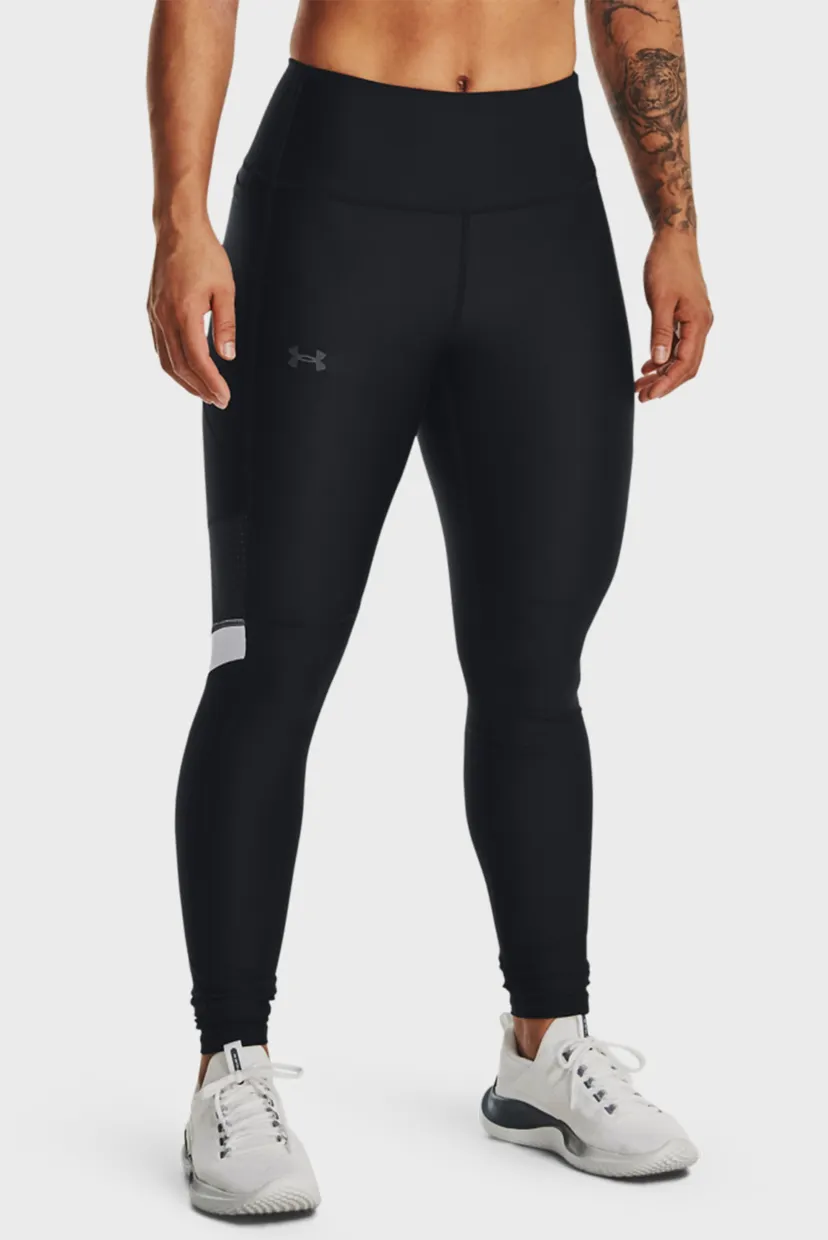 Женские черные тайтсы Armour Mesh Panel Leg 7
