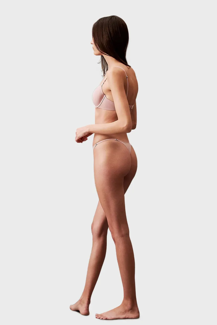 Женские розовые трусики THONG 3