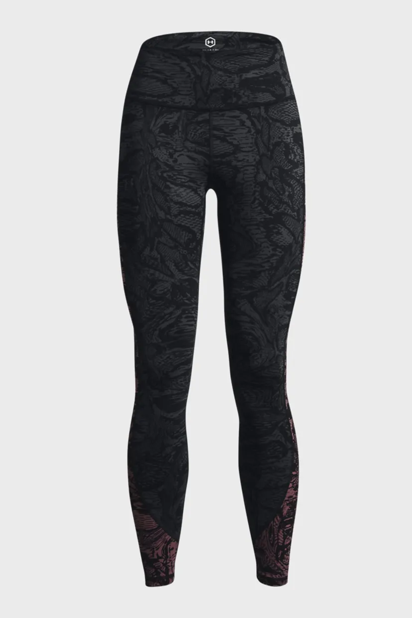 Женские черные тайтсы с узором UA RUSH ™ Legging 6M Novelty 5