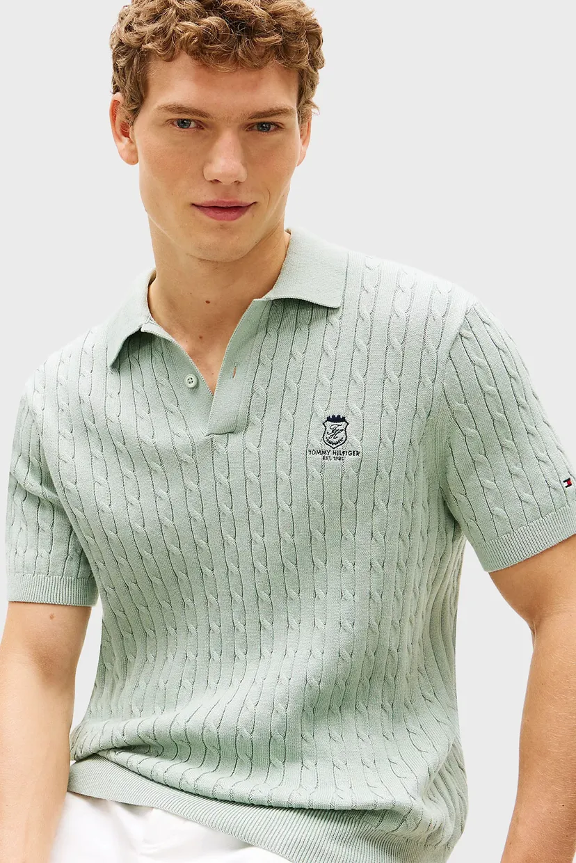 Поло CABLE SHORT SLEEVE POLO 4