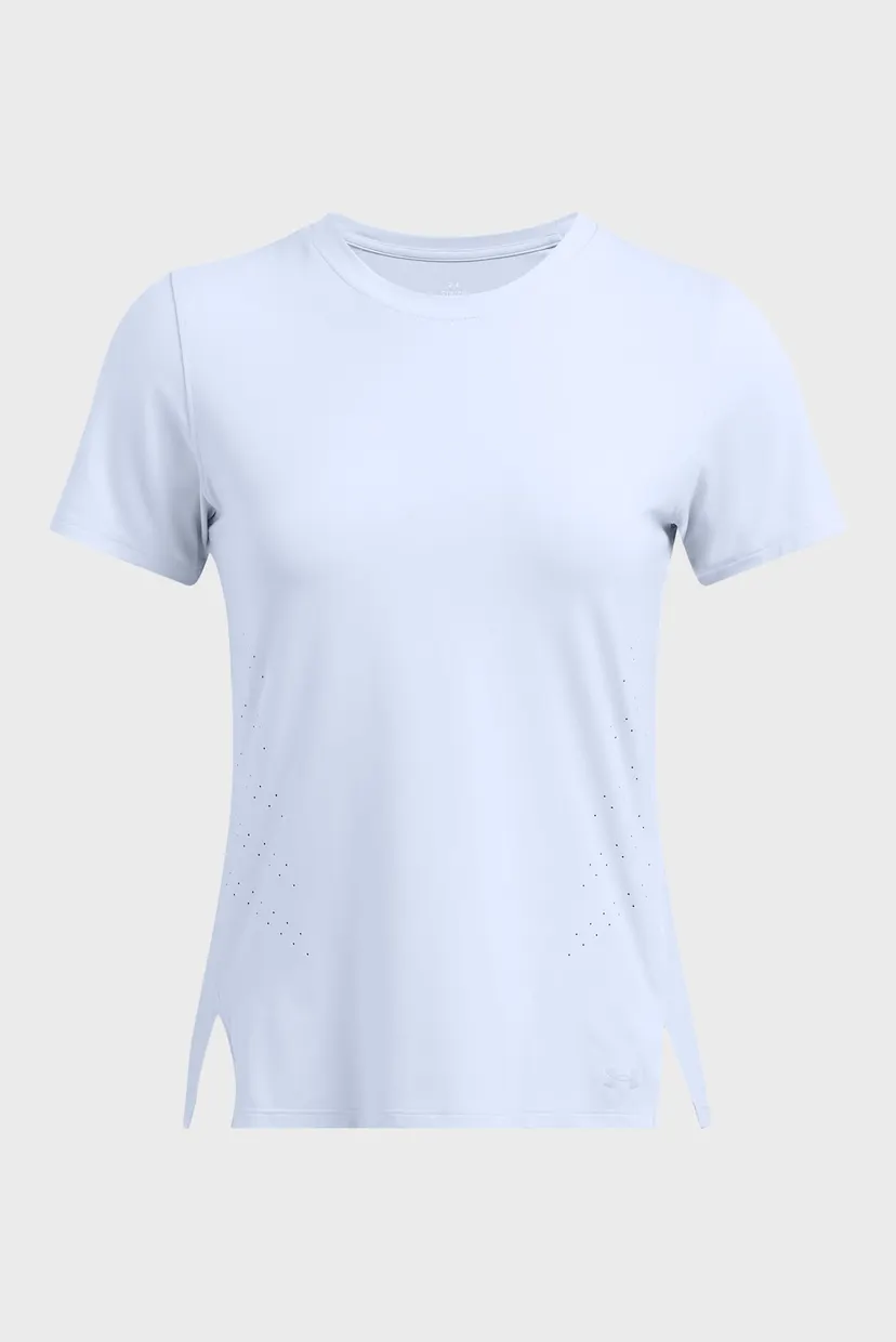 Женская голубая футболка UA Launch Elite Shortsleeve 4