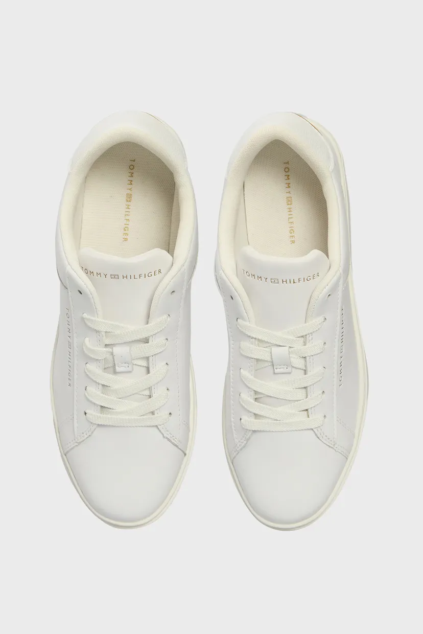 Женские белые кожаные сникерсы ESSENTIAL COURT SNEAKER 4