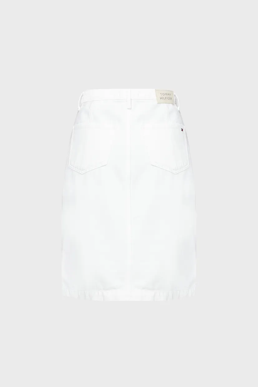 Женская белая джинсовая юбка DNM SKIRT HW KNEE OFF WHITE CIRC 5
