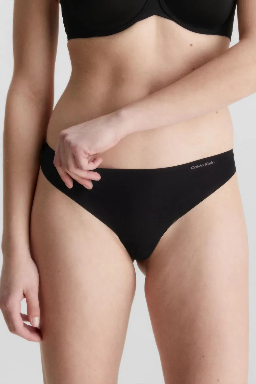 Женские черные трусики THONG 5