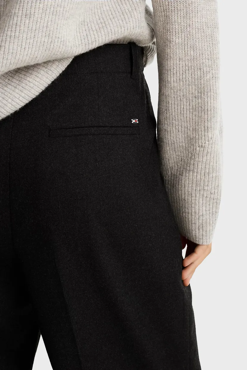 Женские черные шерстяные брюки SOFT WOOL MIX RELAXED STR 5