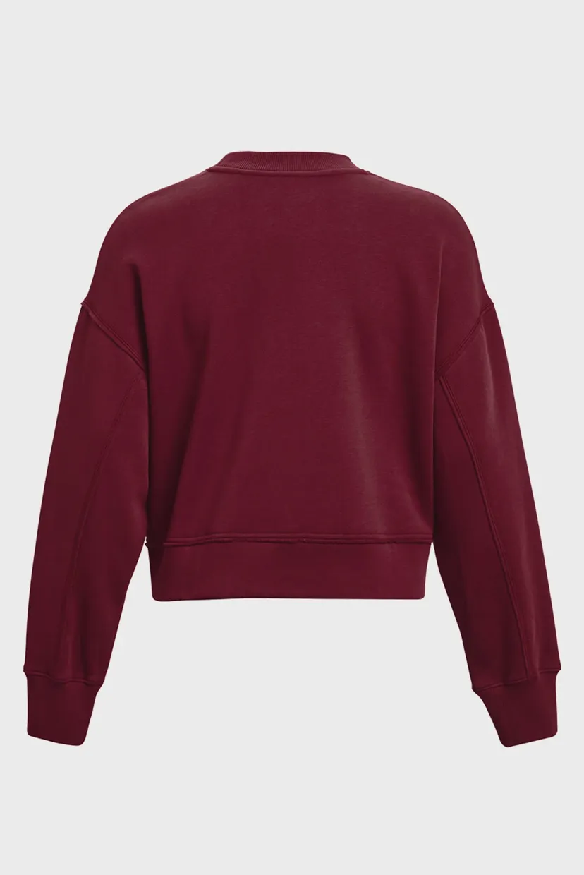 Женский бордовый свитшот UA Prjct Rock Fleece LC Crew 12