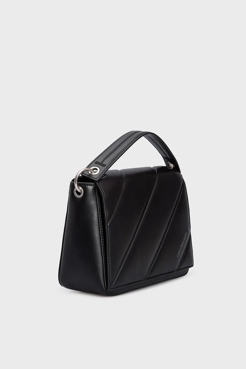Женская черная сумка QUILTED BOXY FLAP CROSSBODY24 3