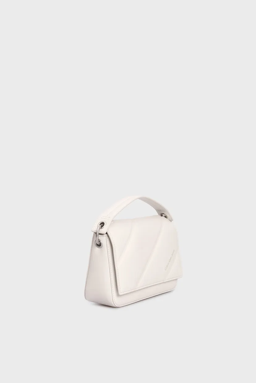 Женская белая сумка QUILTED  BOXY FLAP 3