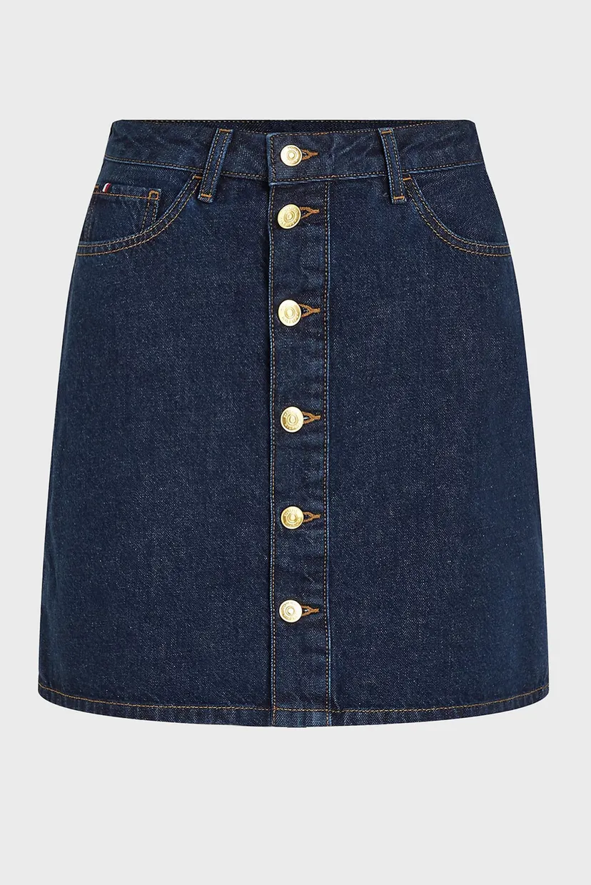 Женская темно-синяя джинсовая юбка DNM MINI SKIRT HW CLER 5