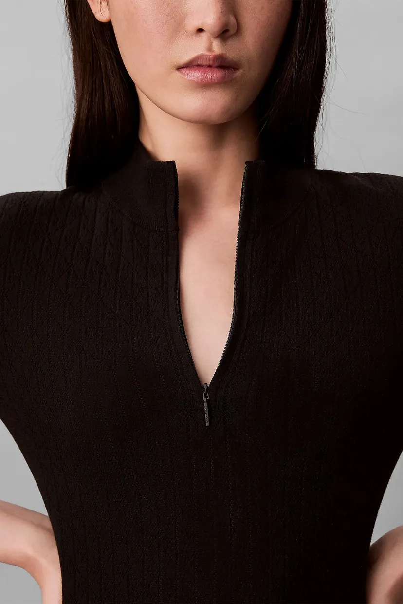 Платье Sporty 1 4 Zip Mini Sweater Dres 4