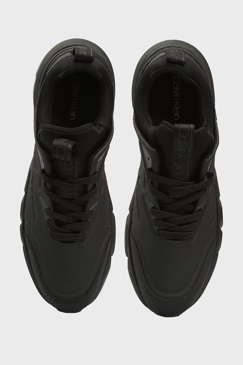 Мужские черные кожаные кроссовки LOW TOP LACE UP 10