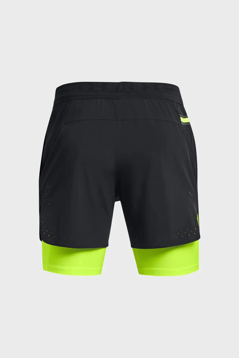 Мужские черные шорты UA Peak Woven 2in1 Sts 6