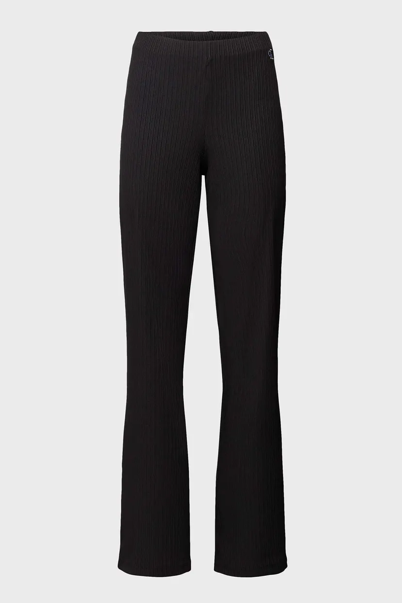 Штаны SHINY RIB WIDE LEG PANTS 4