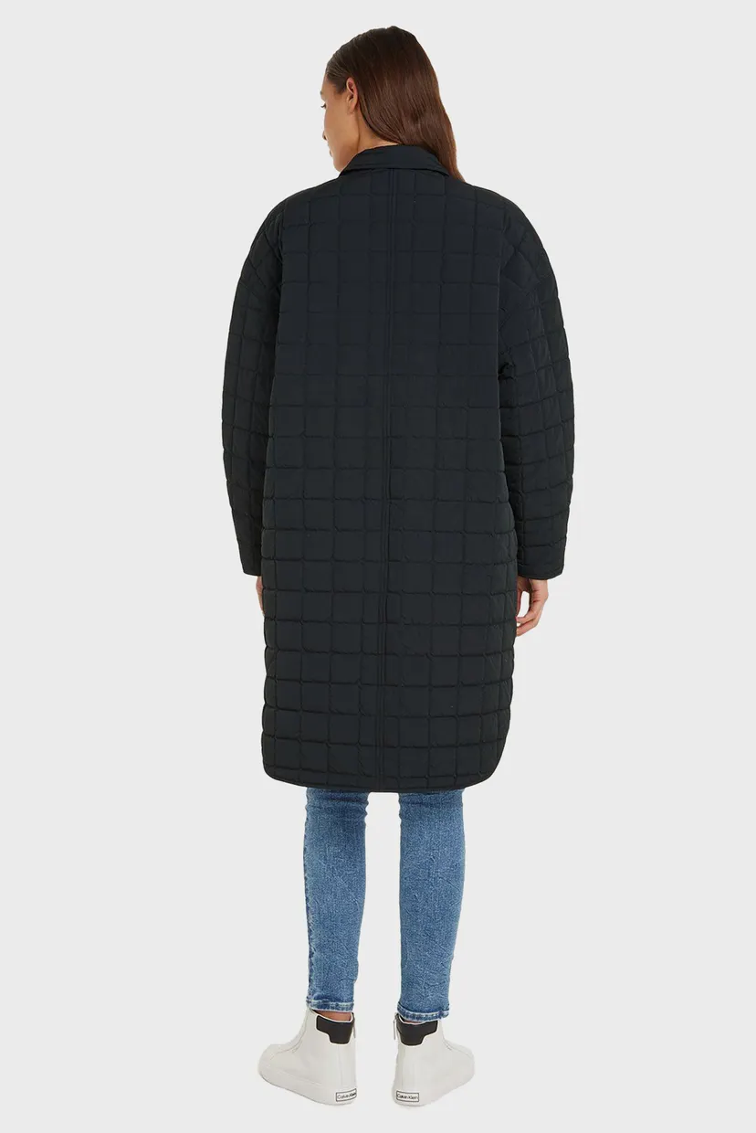 Черная куртка LONG QUILTED UTILITY COAT 5