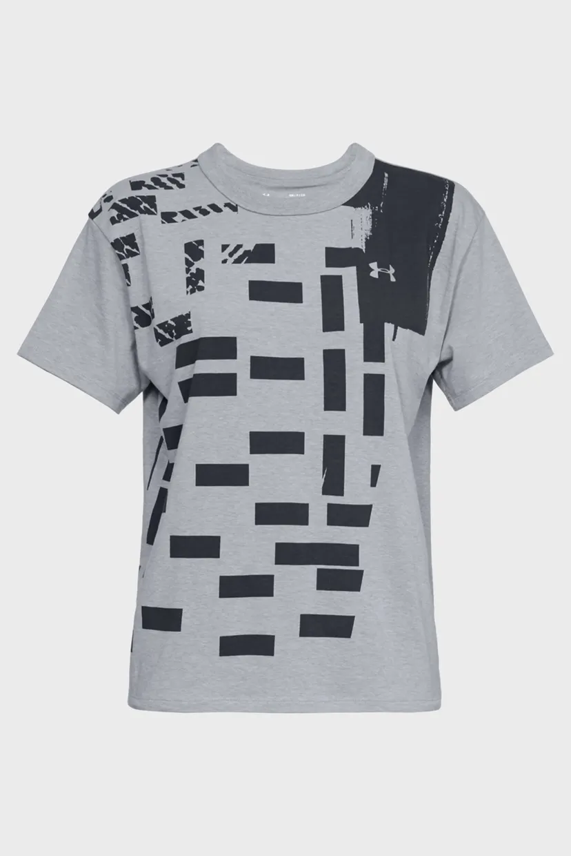 Женская серая футболка с принтом Graphic Patchwork Girlfriend Crew 9
