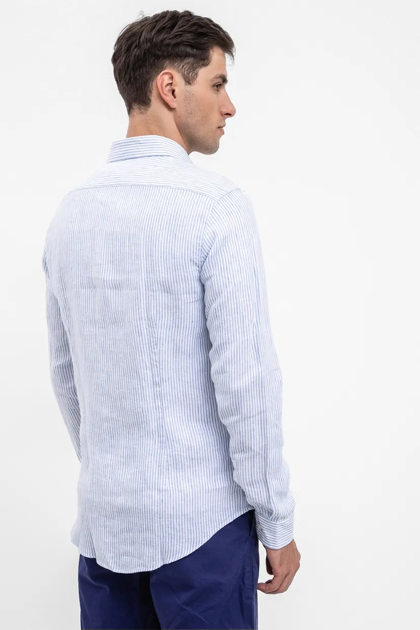 Рубашка LINEN STRIPE SLIM SHIRT 3