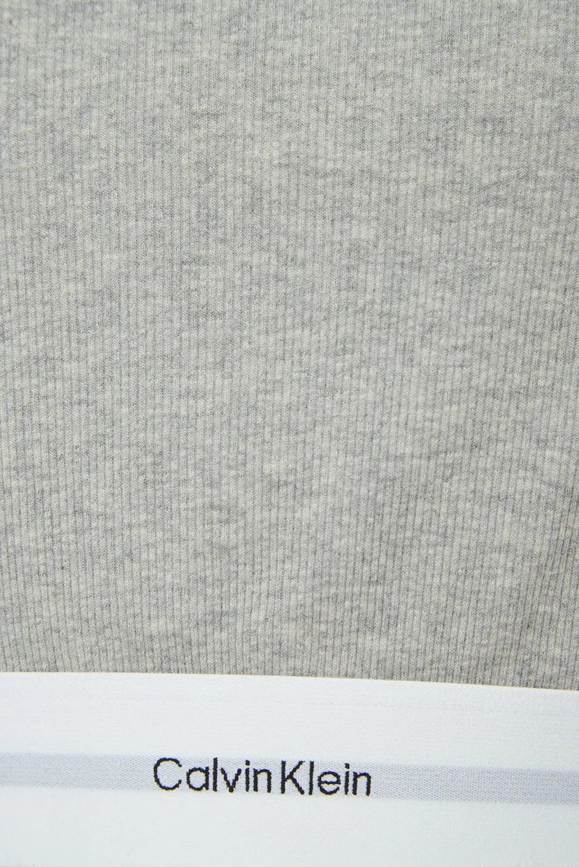 Женский серый топ RIB CROP TEE 3