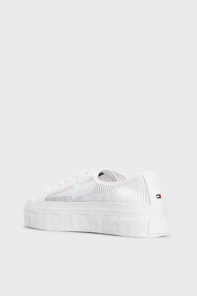 Женские белые сникеры GLITTER TRANSPARENT VULC SNEAKER 10