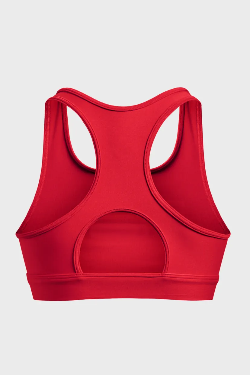 Женский спортивный топ с узором UA HG Armour Mid Padless-RED 16