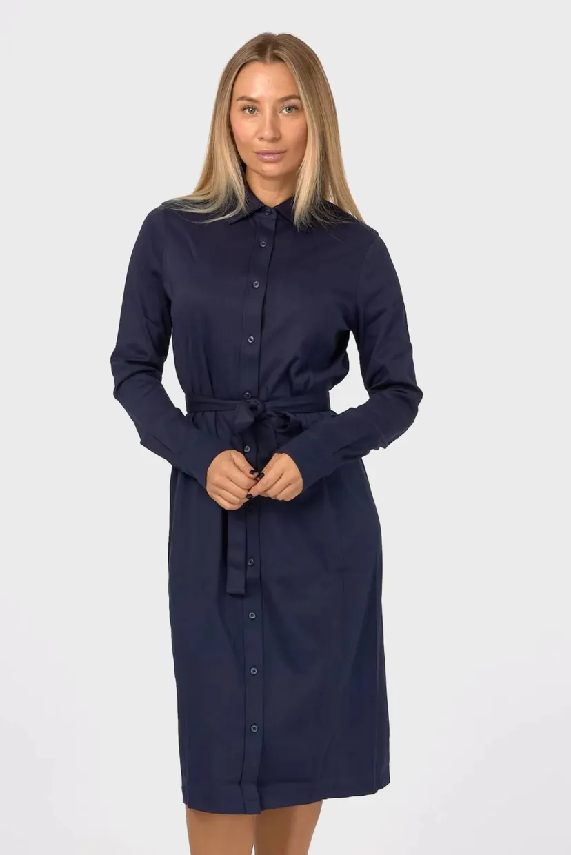 Платье MERCERIZED COTTON SHIRT DRESS 4