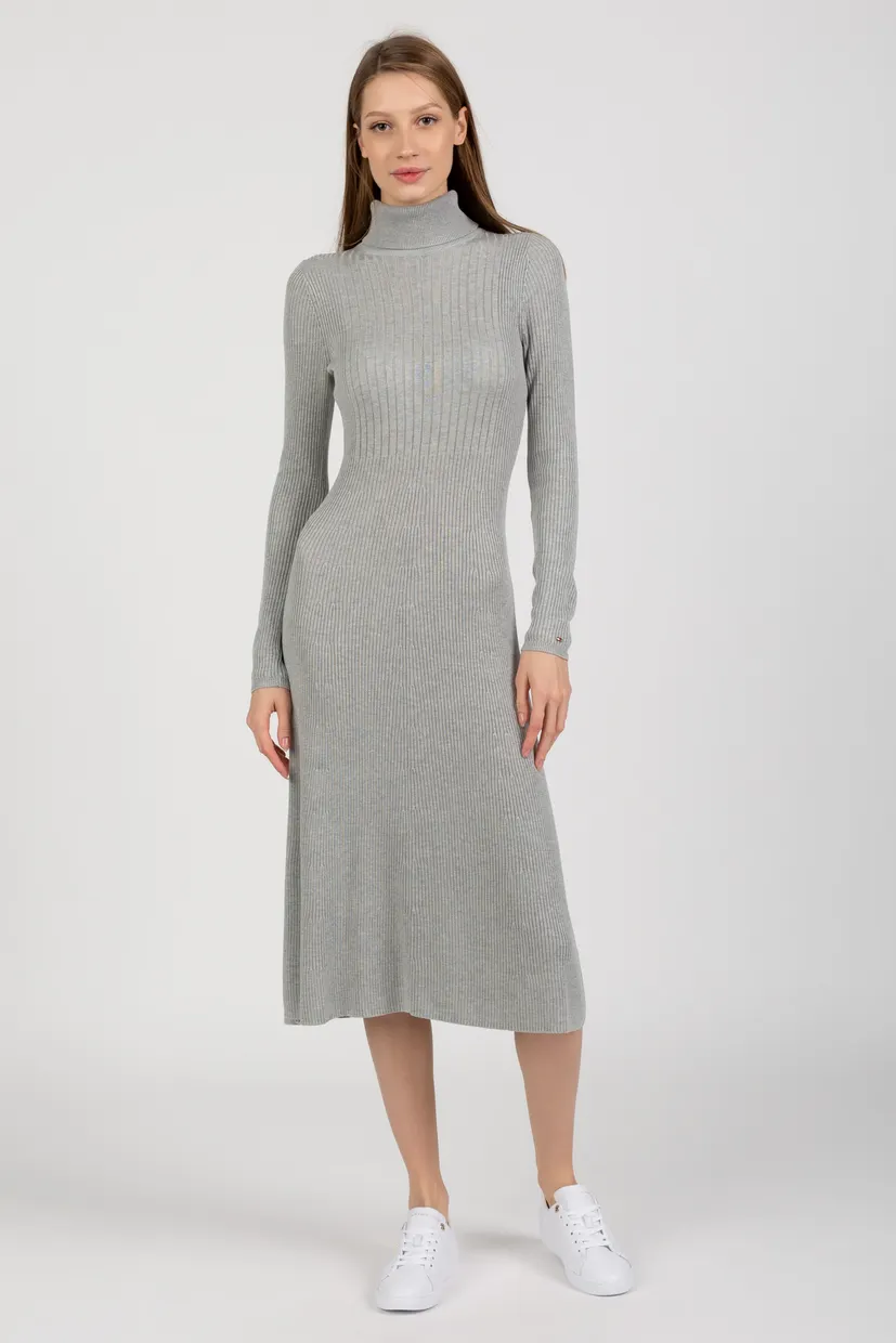 Платье LYOCELL SILK RIB ROLL-NK DRESS 5