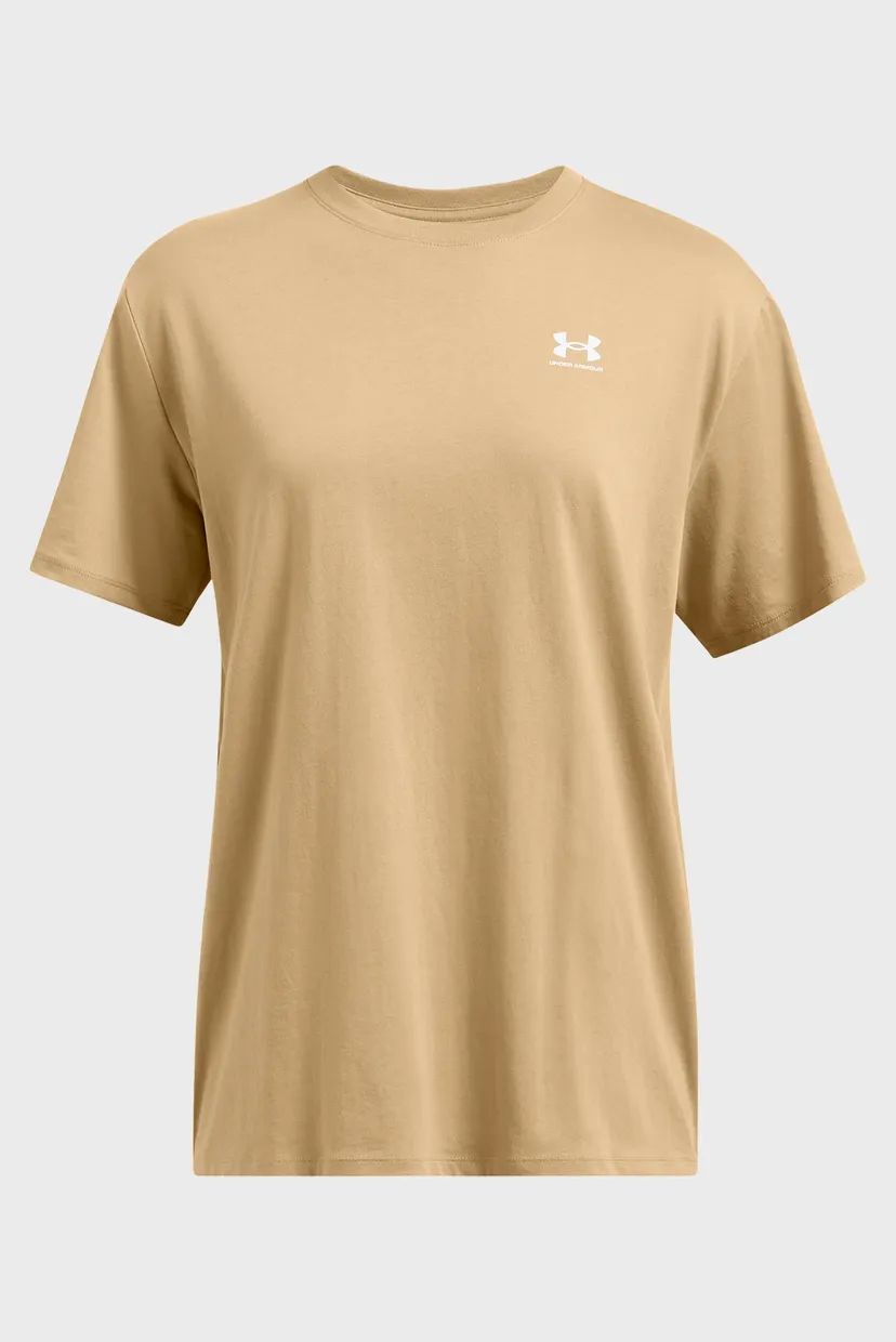 Женская бежевая футболка UA W BFOS LOGO TEE SS 3