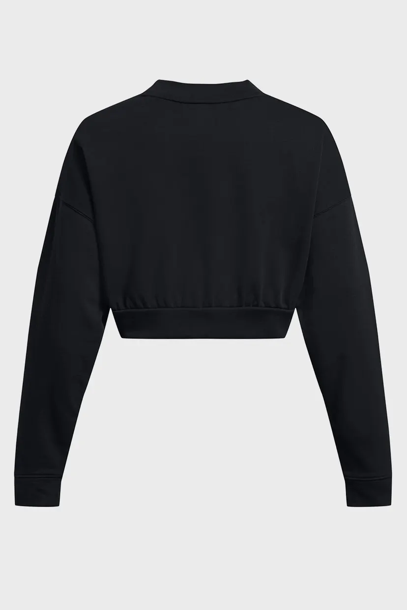 Женский черный свитшот UA Rival Terry OS Crop Crw 4