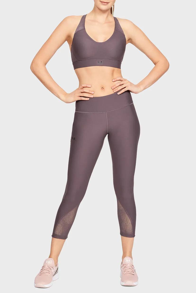 Женские коричневые тайтсы UA Vanish Mesh Crop 3