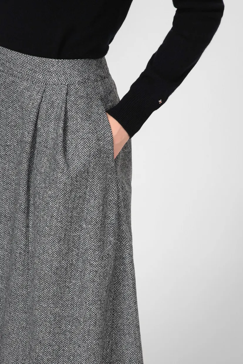 Женская серая юбка CASHMERE WOOL BLEND 10