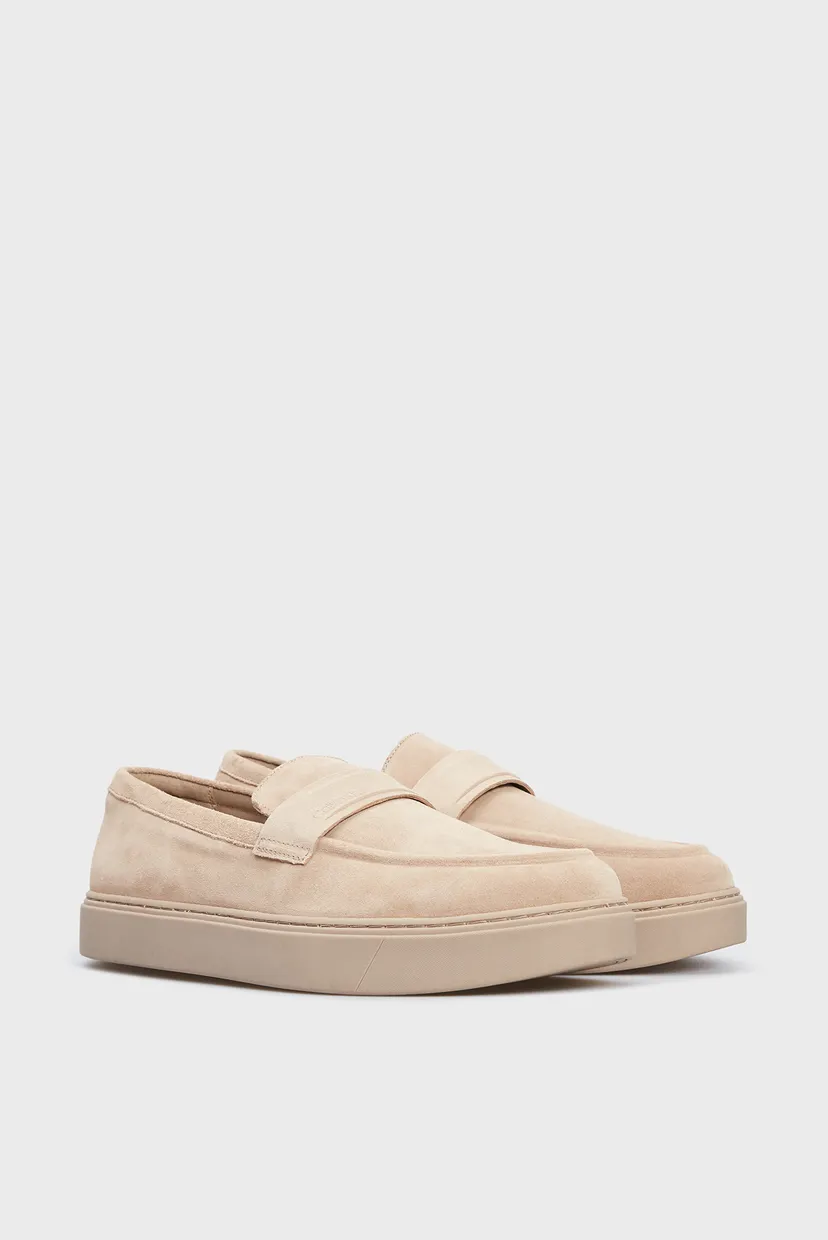 Мужские бежевые замшевые лоферы LOW TOP MOC HYBRID SUE 7