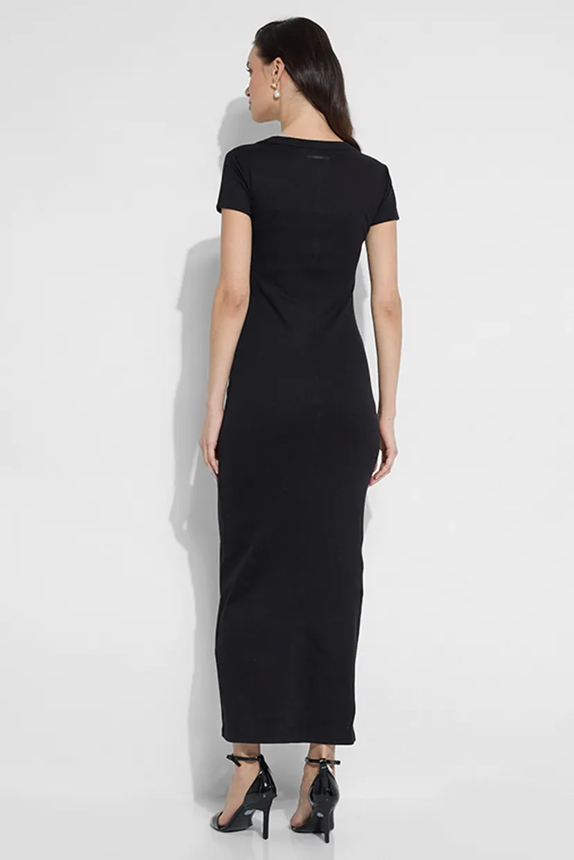 Платье COTTON RIB SS ANKLE DRESS 3