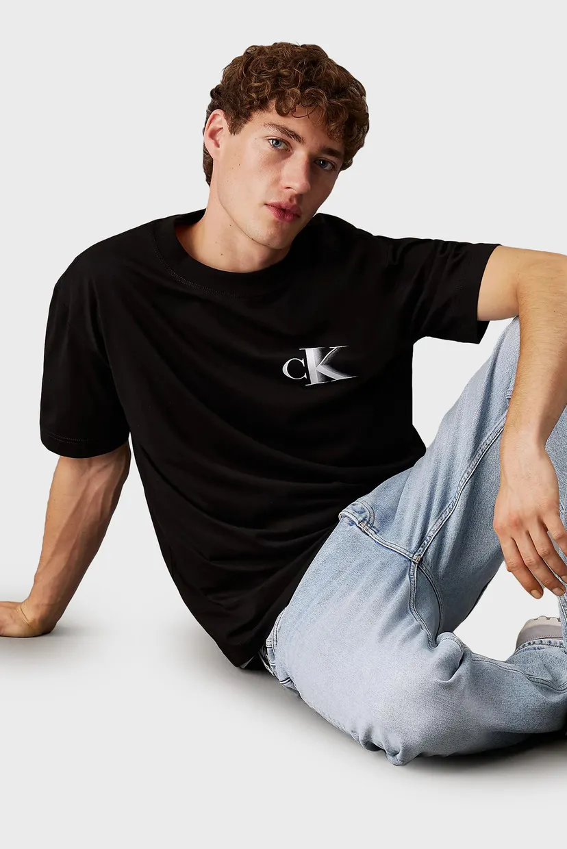 Ерлерге арналған қара футболка BOLD CK TEE 4